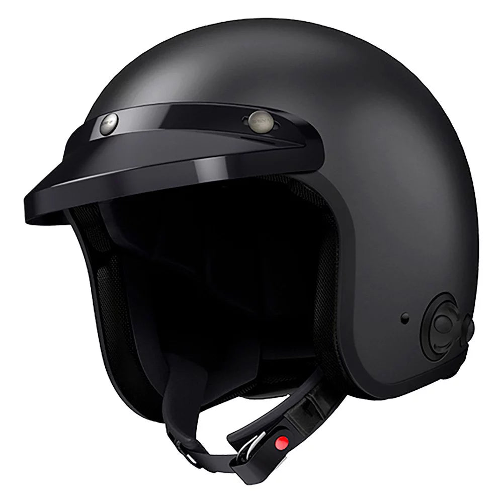 Small Matte Black Open Face Helmet N4819