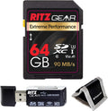 64GB UHS-I SDXC Memory Card 3 Units + Holder Pack of 2 X88349