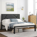 Twin Size Bed Frame with Leather Upholstered Headboard F63295