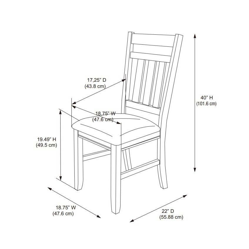 Rustic Farmhouse Dining Chair (Set of 2) Brown S427