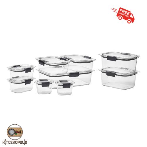 18 Piece Clear Plastic Food Storage Containers A80214