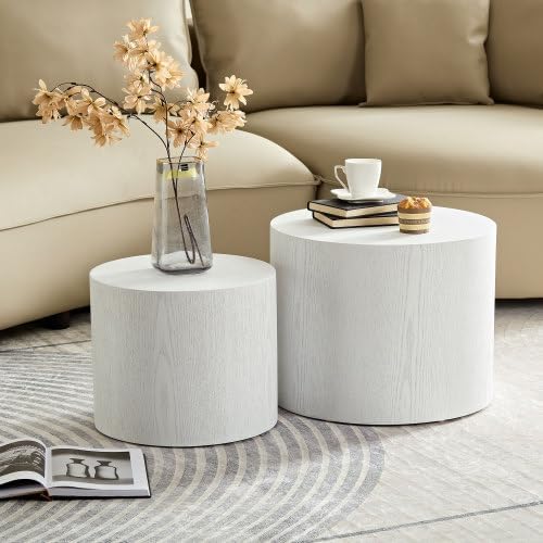 Set of 2 Round Wooden Nesting Coffee Table G447428