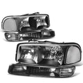 Black Housing Headlight and Clear Corner Bumper Light Z696