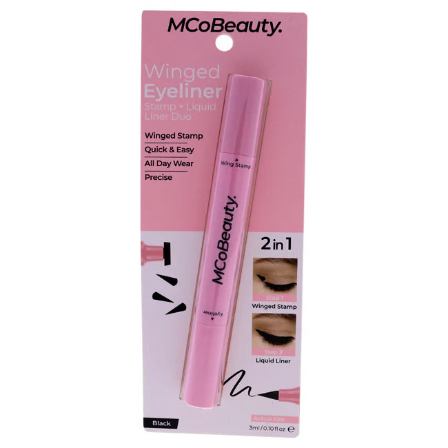 Winged Eyeliner Stamp and Liquid Liner Duo - Black - 0.1 oz Eyeliner D318767