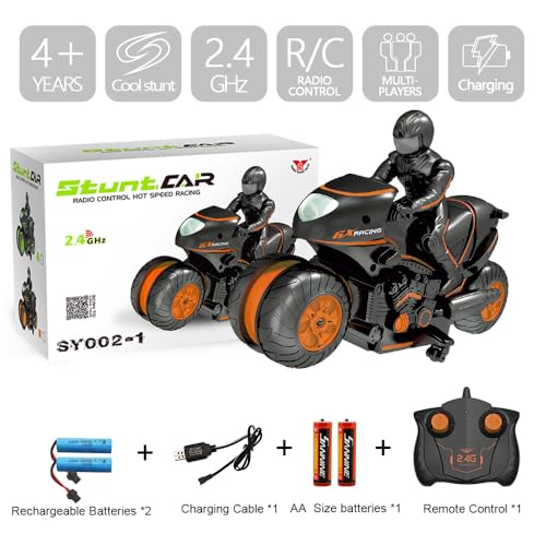 Remote Control Motorcycle Toy with 2 Rechargeable Batteries B746593