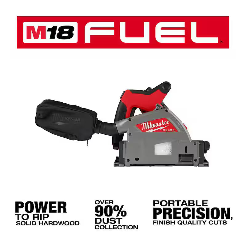 18V Brushless Cordless 6-1/2 in. Plunge Track Saw Kit with 55 in. Guide Rail R14645