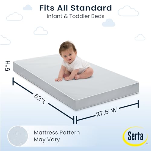 Waterproof 6" Fiber Core Baby Crib & Toddler Mattress Z676