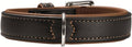 Black Cognac Leather Dog Collar A235692
