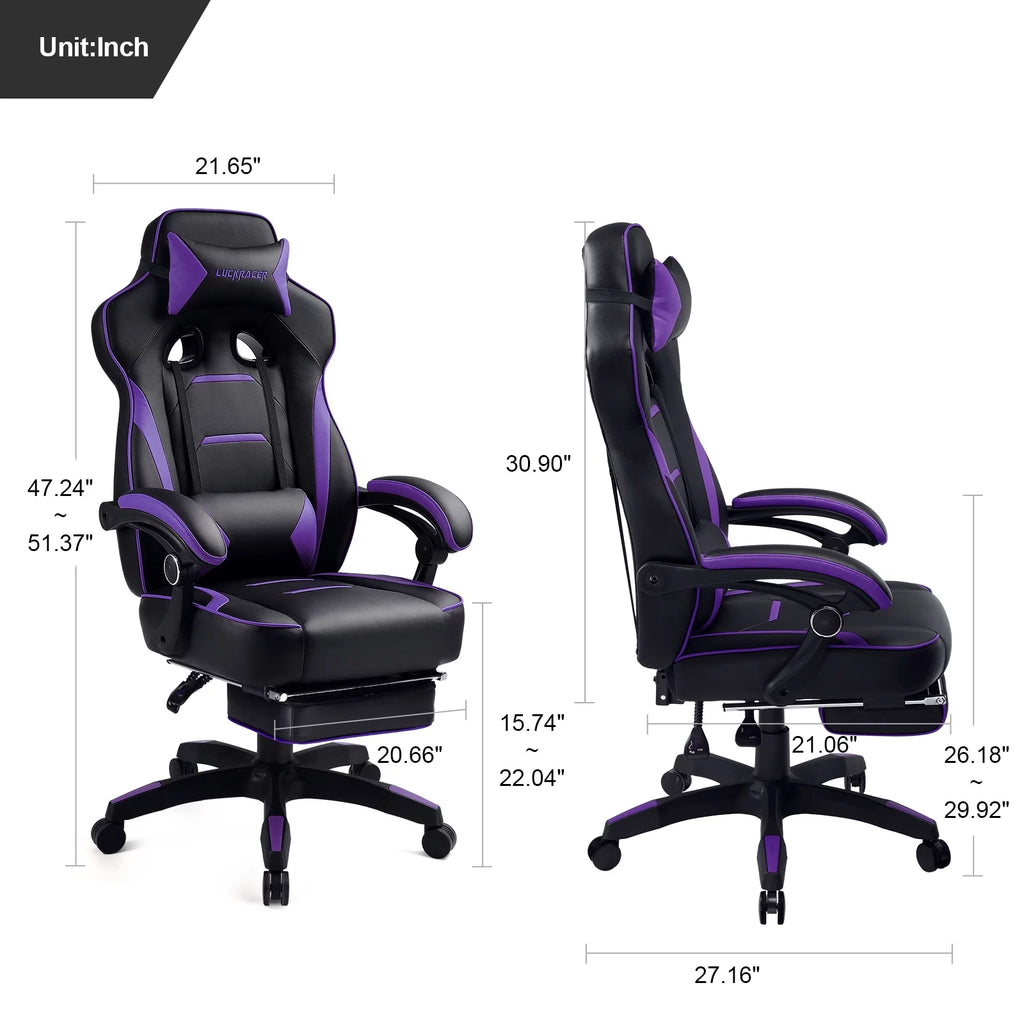 Purple Ergonomic Swivel Gaming Chair M878
