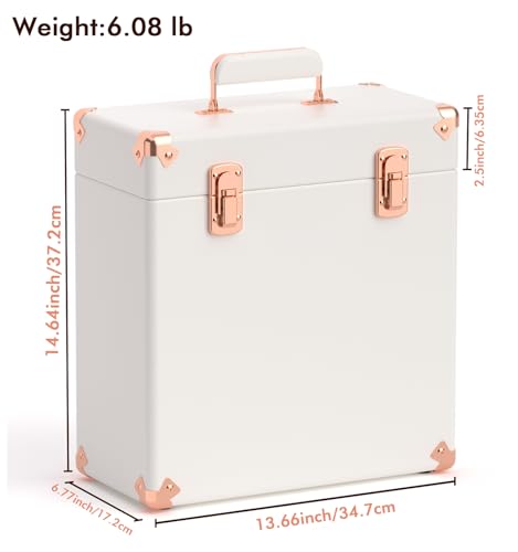 Vinyl Storage and Carrying Case Waterproof Portable Organizer Holds 50 7-12 Inch Records O756419