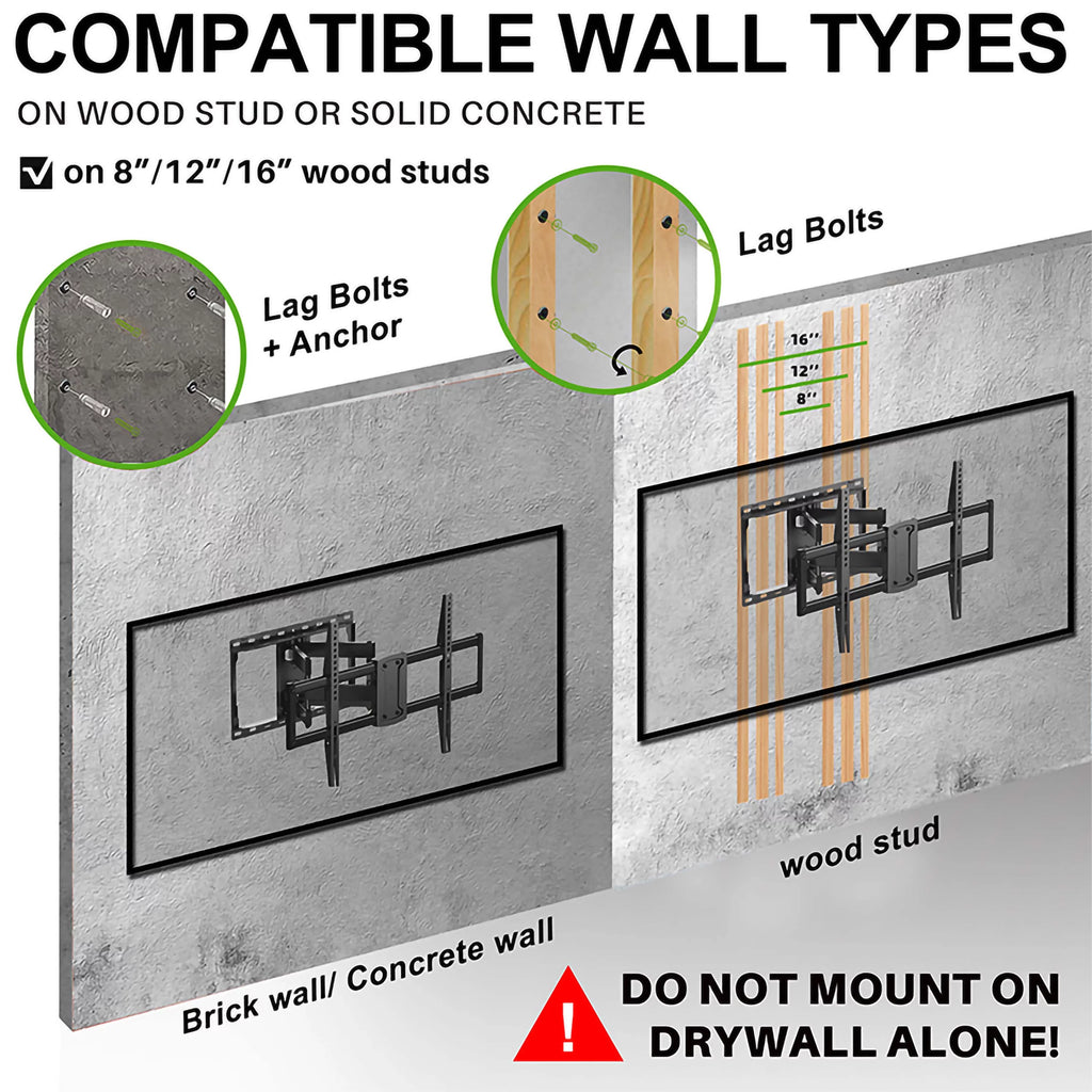 Full Motion TV Wall Mount for 47-90 inch TVs S170439