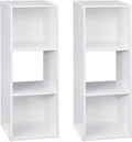 White Stackable 3-Cube Organizer Storage (2 Pack) R4438