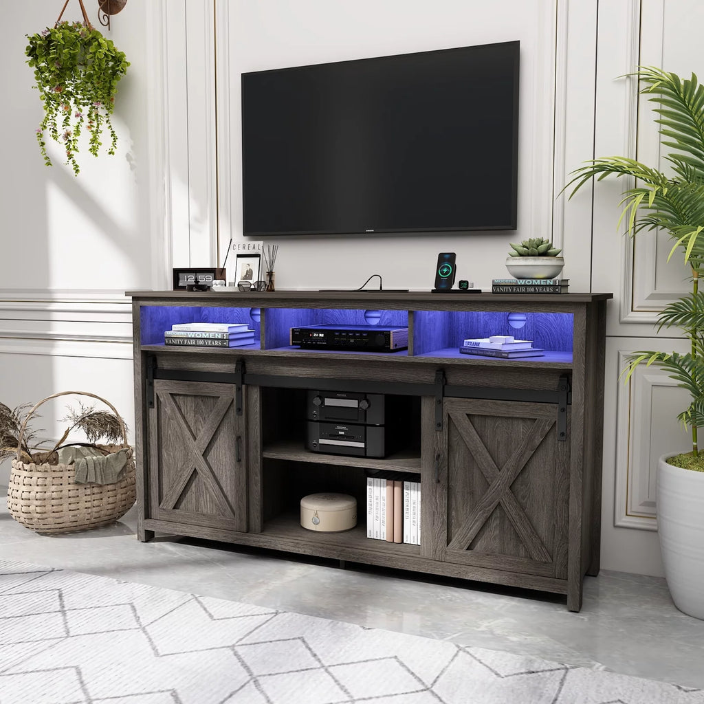 White TV Stand for 65 inch TVs S282