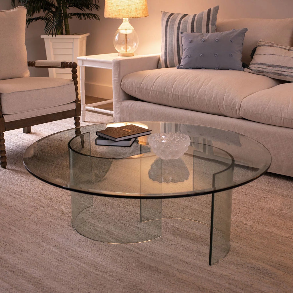 30" Round Clear Tempered Glass Table Top E4458