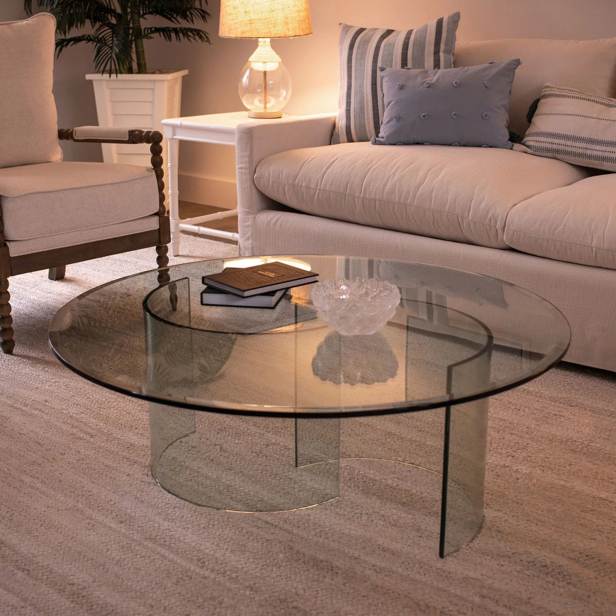 30" Round Clear Tempered Glass Table Top E4458