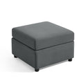 Dark Gray Storage Ottoman Q53047