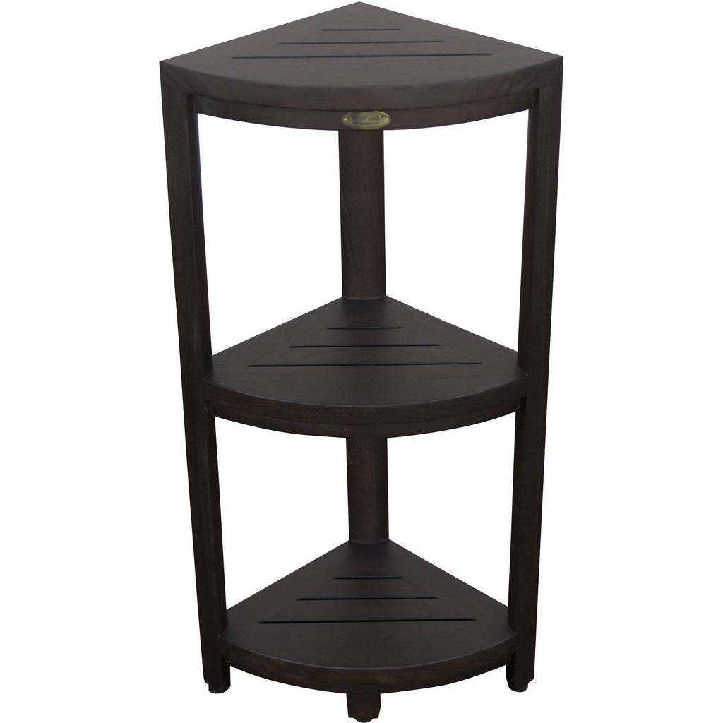 Teak Three Tier Corner Shower Shelf F426056