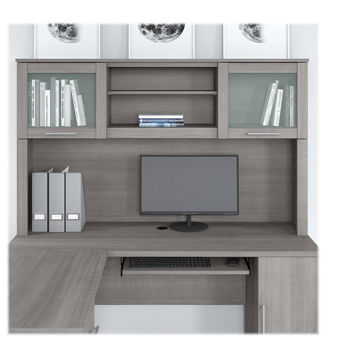 Platinum Gray Desk Hutch Z1283