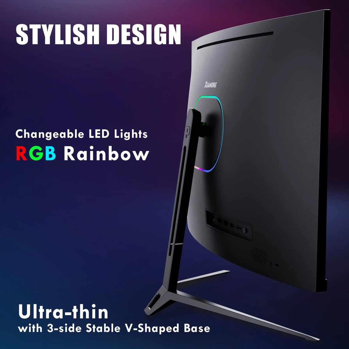 27-inch 165Hz Curved Gaming Monitor, 1440p QHD HDR Computer Monitor, Metal Black J52794