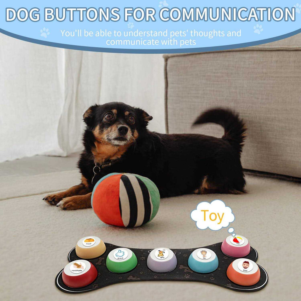 7 Dog Talking Button Set Recordable Training Buzzers Y41075