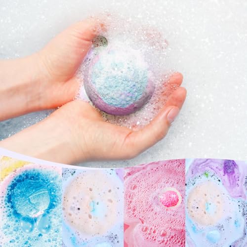 5 Large Bath Bomb Set with 4 Shower Steamers & 3 Candles U12192