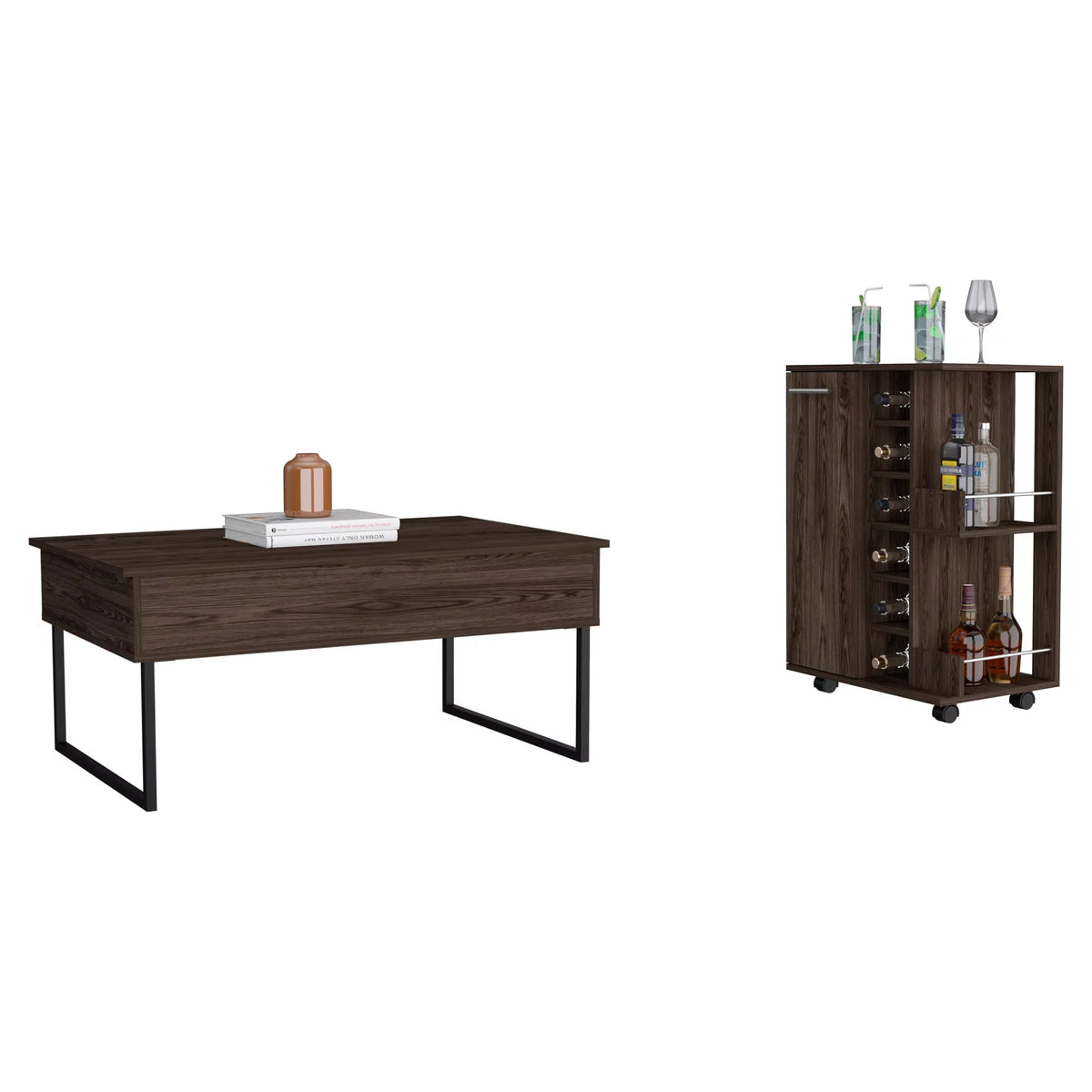 Brown 2 Piece Living Room Set X841