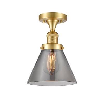 Satin Gold Semi Flush Mount Light Z4507
