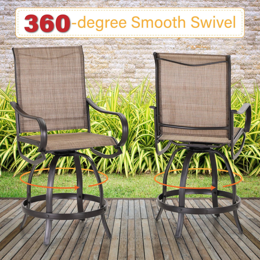 2 Piece Outdoor Swivel Bar Stools Q404600