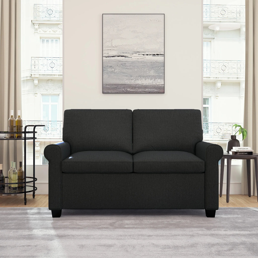 Black Twin Sleeper Loveseat T580