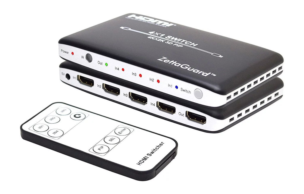 4 Port 4K HDMI Switch with PIP and IR Remote Control J8912