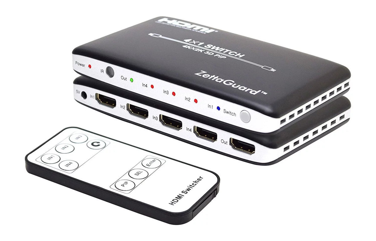 4 Port 4K HDMI Switch with PIP and IR Remote Control J8912
