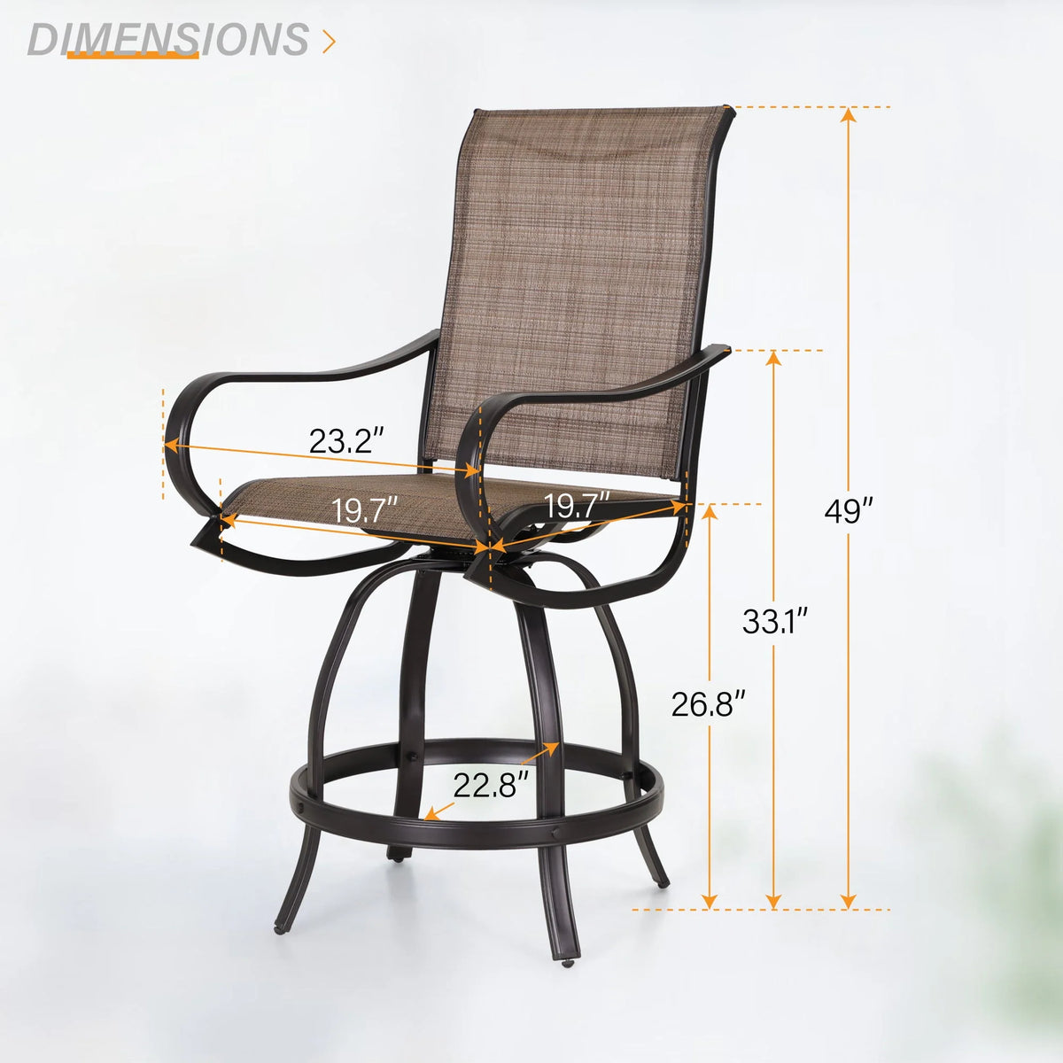 2 Piece Outdoor Swivel Bar Stools Q404600