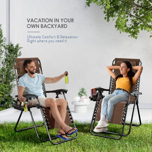 Zero Gravity Chairs Set of 2 Grey Z88237