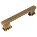 10 Pack Brushed Antique Brass Cabinet Hardware Handle Pull, 3-3/4x22 inch (96mm) Hole Centers U8006