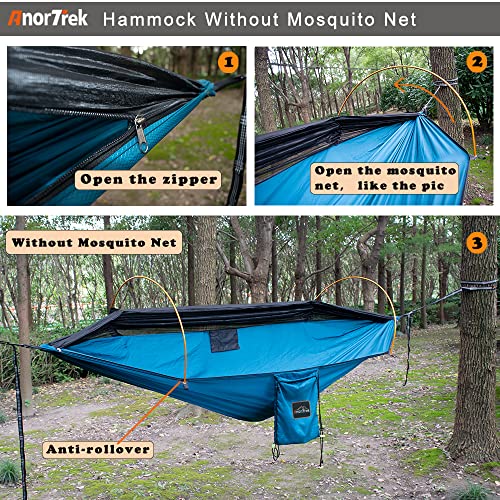 Lightweight Double Camping Hammock with Mosquito Net and Tree Straps R82744
