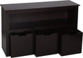 White Toy Box Organizer Storage Chest with Wheels R29760