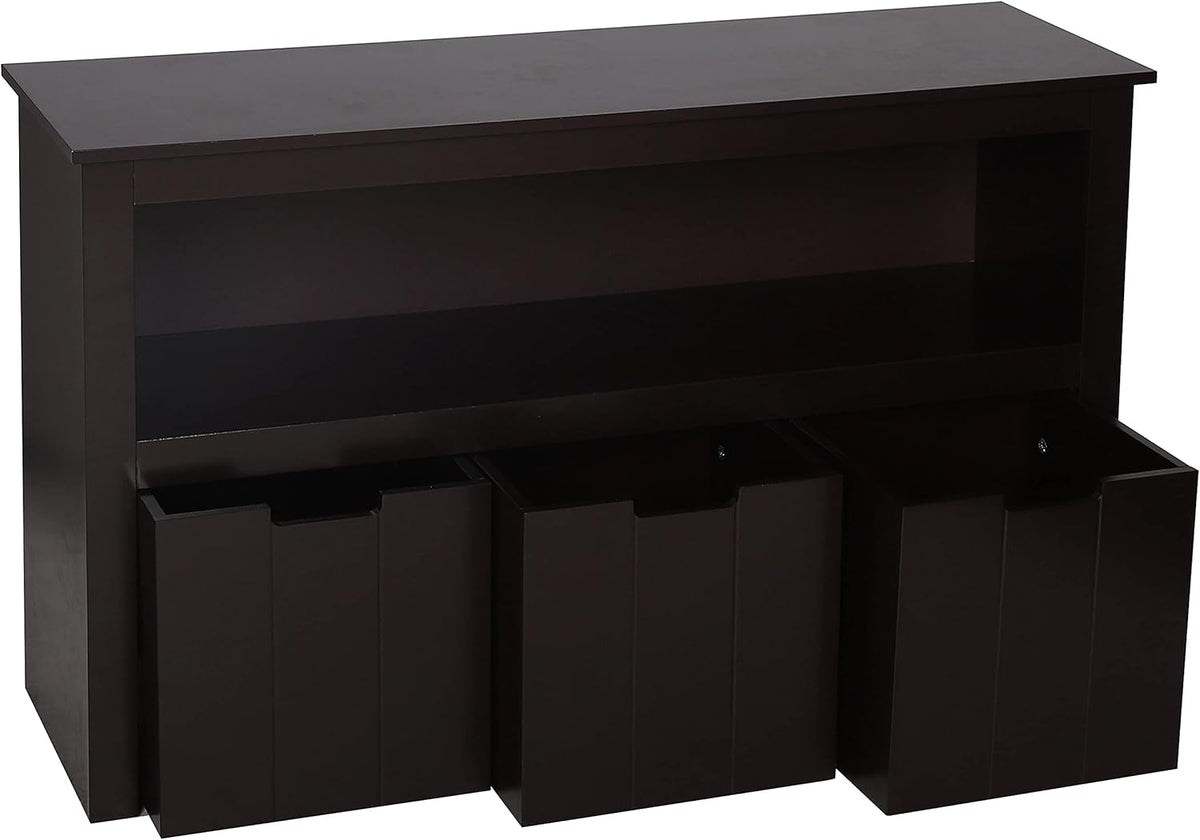 White Toy Box Organizer Storage Chest with Wheels R29760