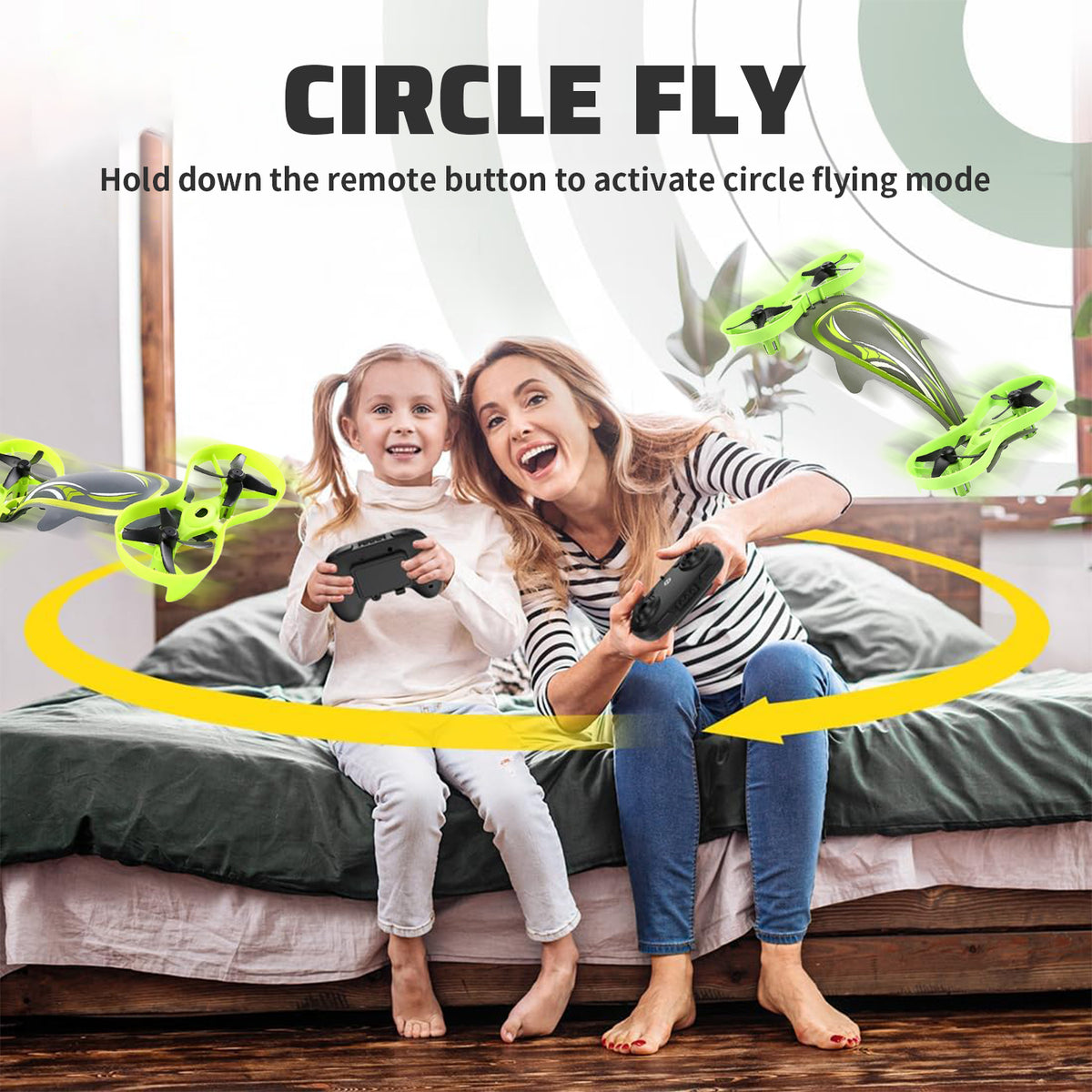 Mini 3 in 1 Remote Control Drone, 360 Degrees Flip, Green V490162