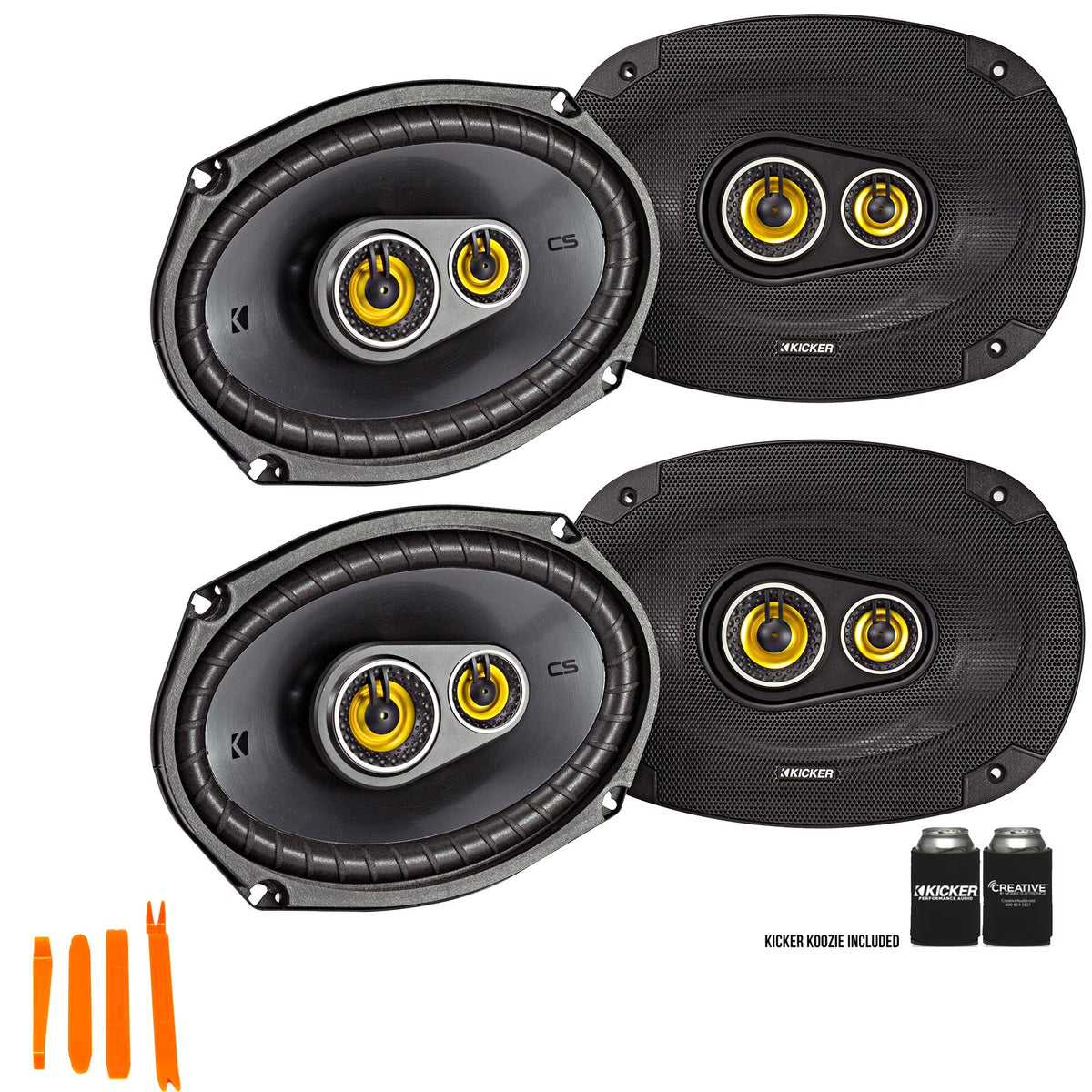 6x9-Inch 3-Way Speakers, 4-Ohm (2 Pairs) G36074