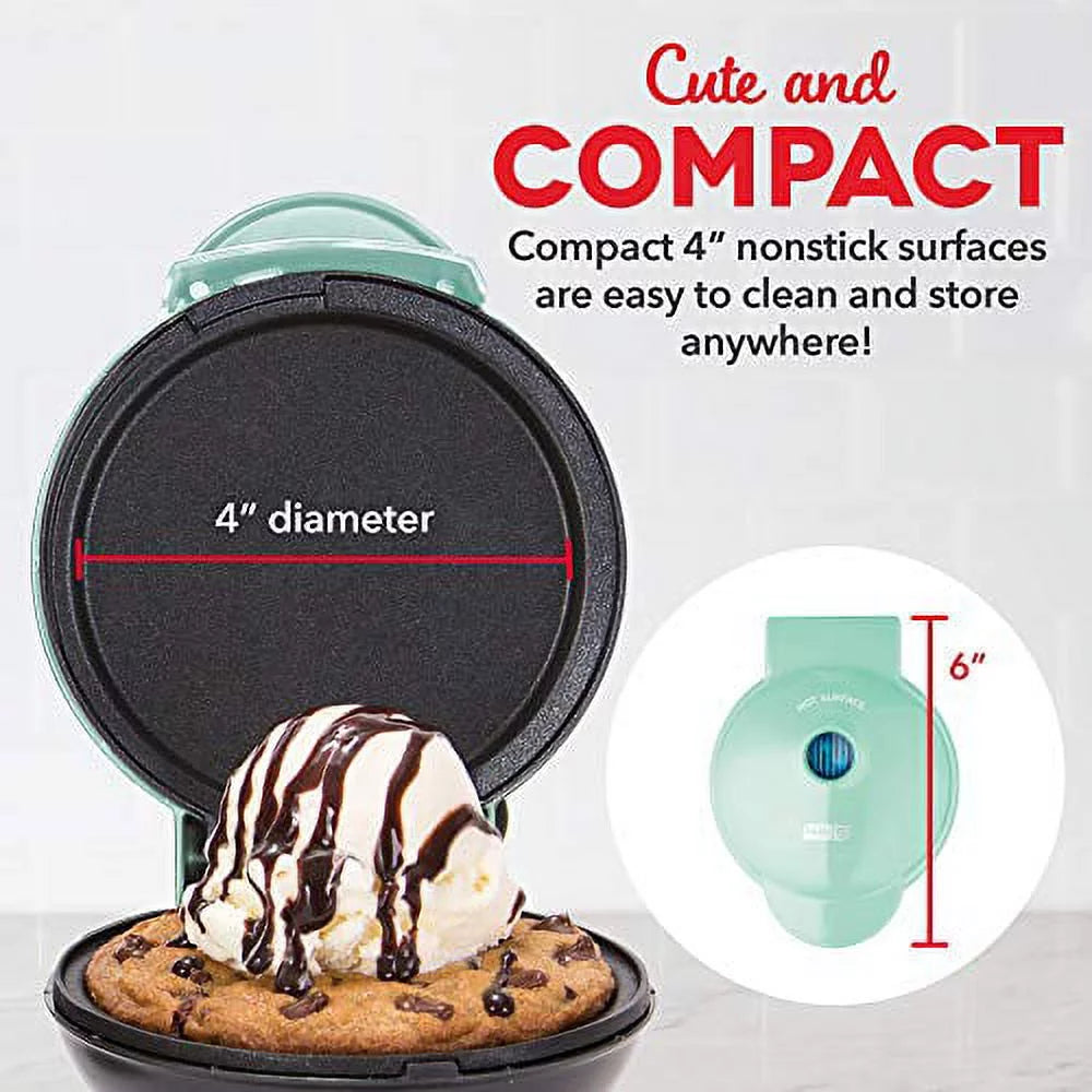 Mini Maker Grill, Griddle + Waffle Iron, 2 pack, Aqua Q963542