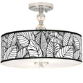 Tropical Leaves Semi-Flush Ceiling Light O2991