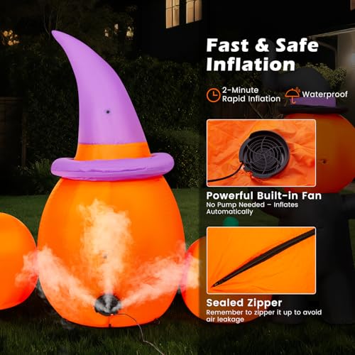 8FT Inflatable Pumpkins with LED Lights G763826