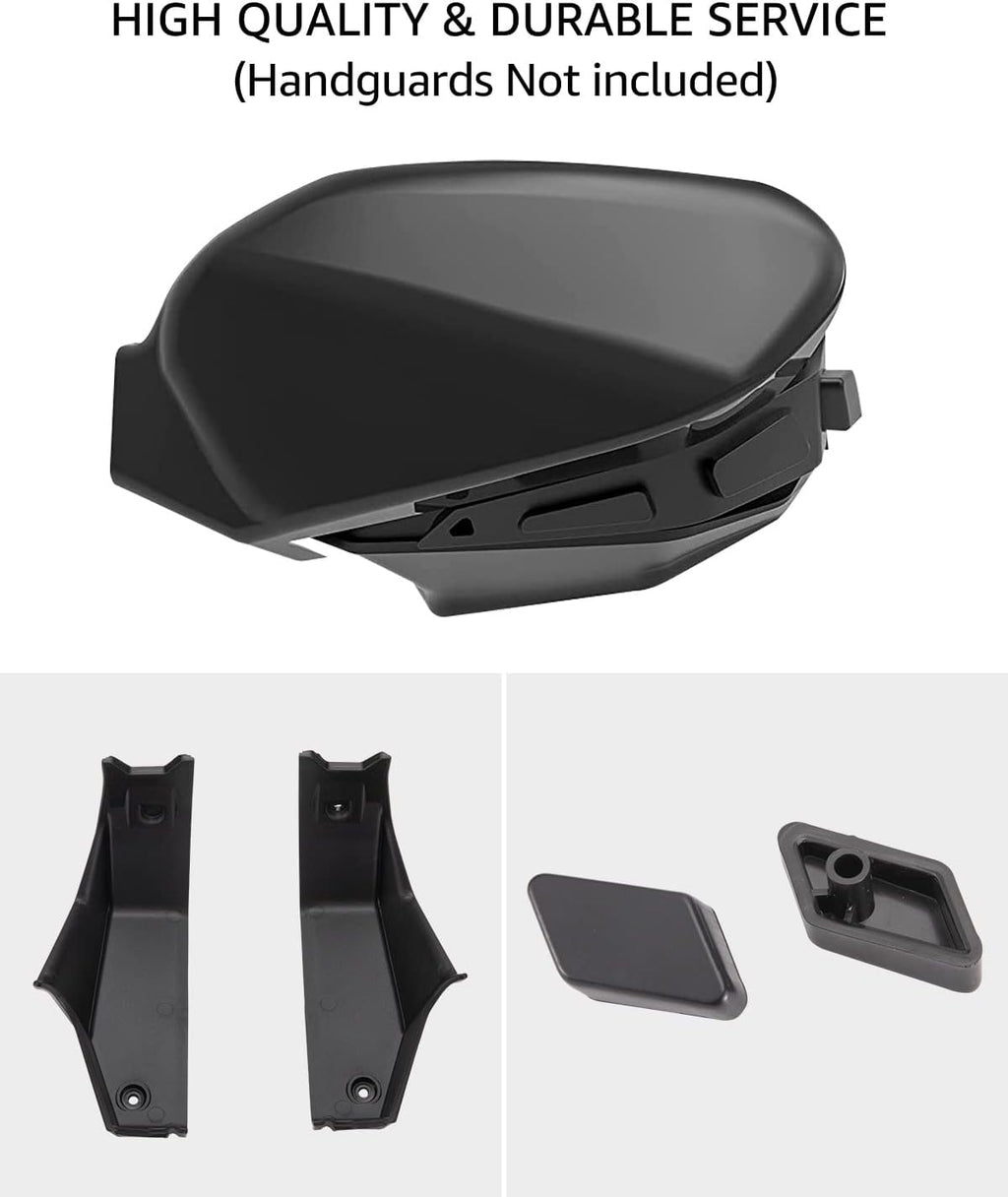 Black Plastic Hand Guards Wind Deflector Kit Pack of 2 D844