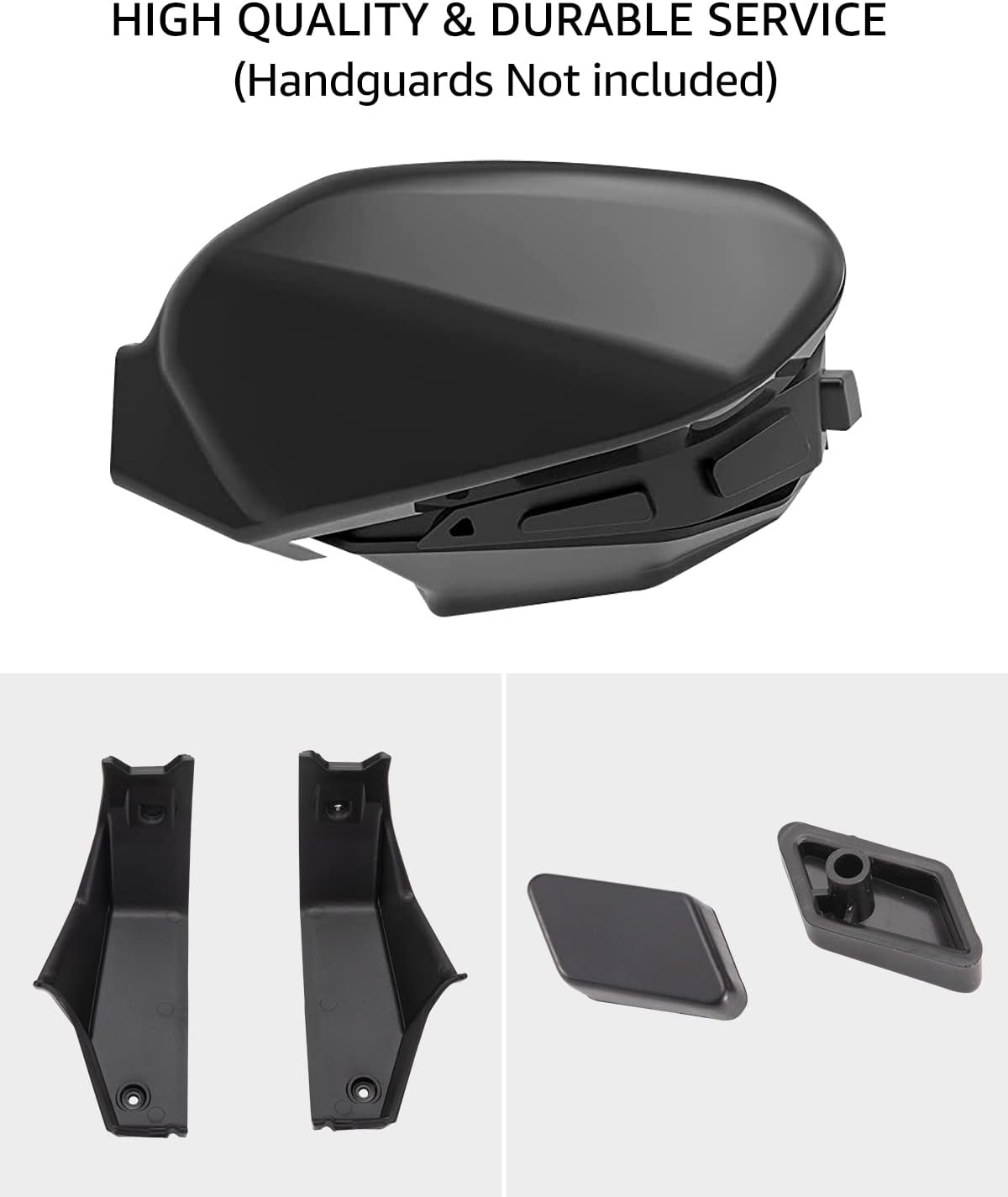 Black Plastic Hand Guards Wind Deflector Kit Pack of 2 D844