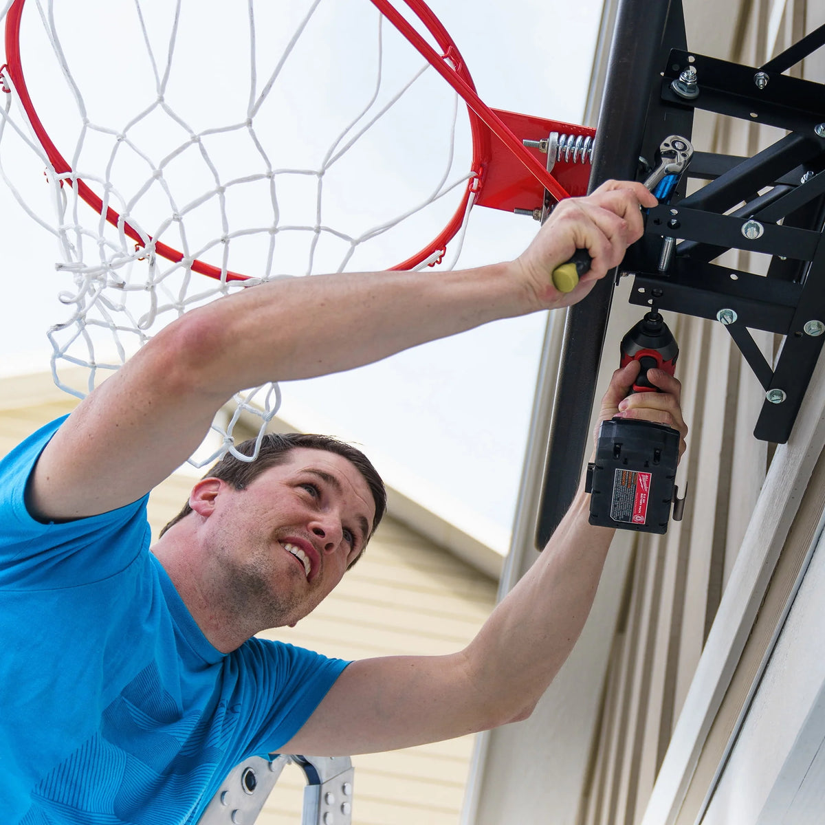 Basketball Backboard and Rim Combo 44 inch Polycarbonate J391
