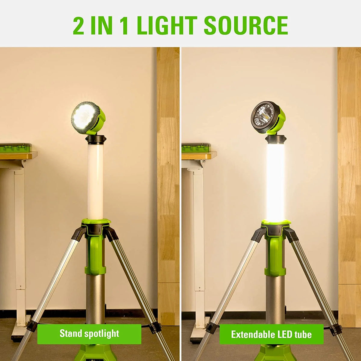 24V 2-in-1 LED Work Light with Battery and Charger K4271