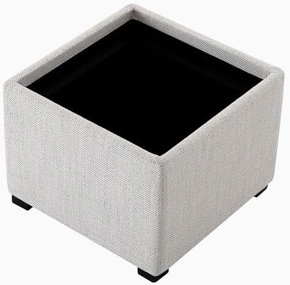 Saddle Brown PU Leather Ottoman Cube with Tray D6817