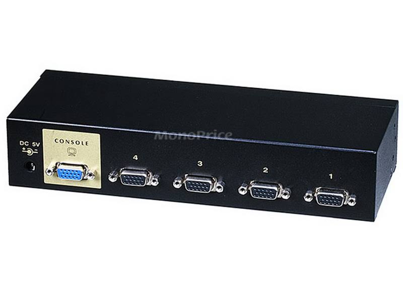 4-Port USB PS2 KVM Switch with Cables Y541