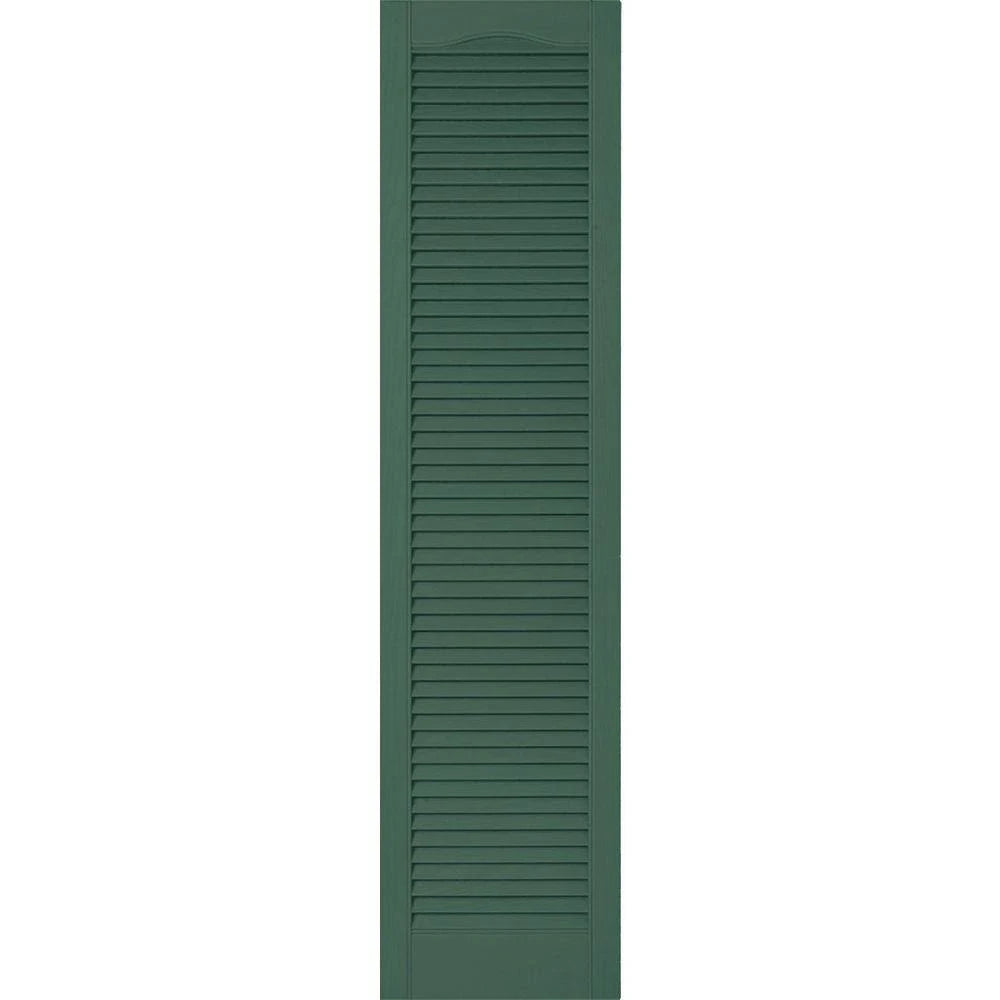 Vinyl Cathedral Top Open Louver Shutters F258