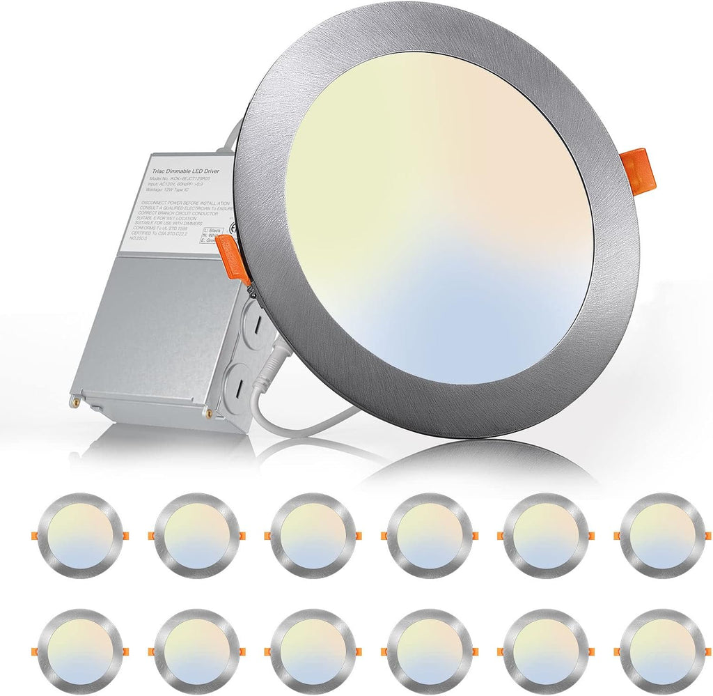 12 Pack 4 Inch Ultra-Thin LED Recessed Ceiling Light M479329